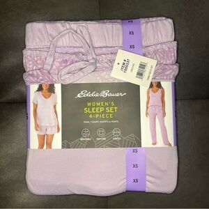Eddie Bauer 4-piece Purple Pajama Set